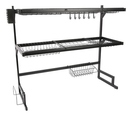 Generic 2-Tier Stainless Steel Dish Drainer Rack 85 cm 0