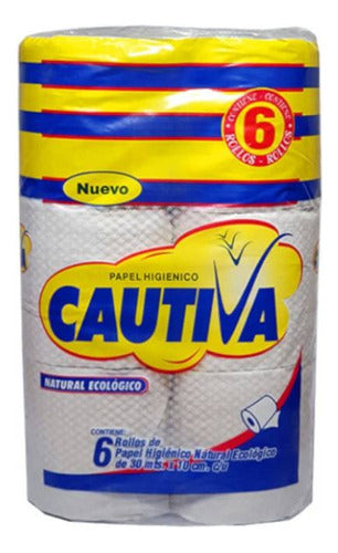 Cautiva Toilet Paper Nat. 30mx6u Pack 6 Units 0