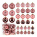 Senjie Rose Gold Christmas Tree Balls X32 1