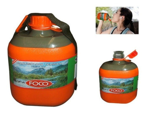 Foco Thermal Flask 0.5 L with Insulation and Shoulder Strap 0