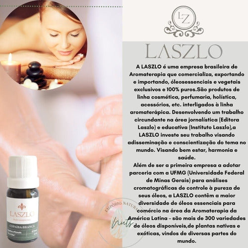 Oleo Essencial Copaiba 100% Puro Cicatrizante Laszlo 10ml Nf 5