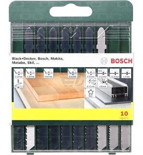 Bosch Set Juego De Hojas Sierra Caladora 10 Pzs Vastago T 0