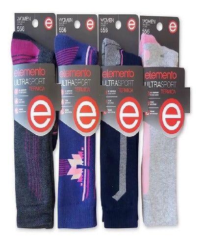 Women's Thermal Socks Alta Ski 3/4 Pack of 12 by Elemento 1