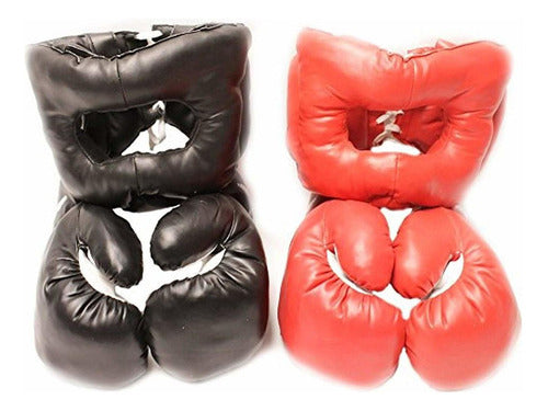 Adultos Guantes De Boxeo Y Jefe Gear Para Entrenamiento Con. 0