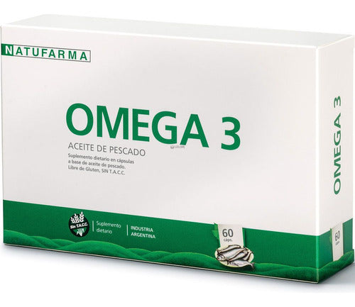 Natufarma Omega 3 Fish Oil 1000mg Cholesterol 60 Capsules 0