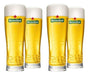 Heineken 4 Pinta Glasses 250 Ml + Champions League Mat 6