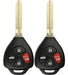 KeylessOption Replacement Key Fob - Pack of 2 0