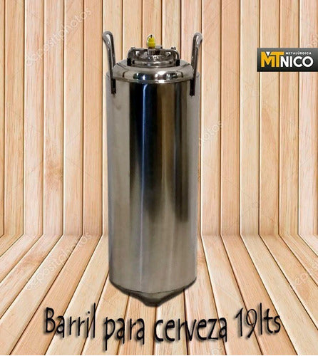 Metalurgica Nico Barril Cerveza Artesanal (Simil Corni) Acero Inoxidable 19lt 1