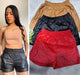 BAKMOR.OFICIAL Short Mom Engomado Mujer Simil Cuero Dama Moda Tiro Alto 6