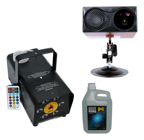 Helios Wireless RGB Smoke Machine 750W + Laser with Bluetooth 0