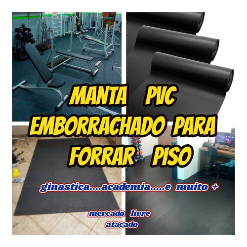 Piso Emborrachado 8.00x1.00mts Para Academia Forrar Piso 5