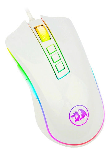 Redragon Cobra Chroma RGB Programmable Gaming Mouse - White 6