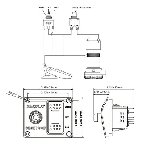 Tablero Seaflo 3 Posiciones Led 12v Para Bomba De Achique 4