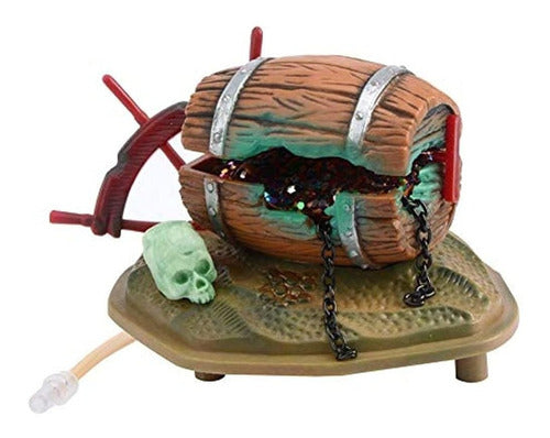 Saim Treasure Chest with Skeleton and Aquarium Decorations 0