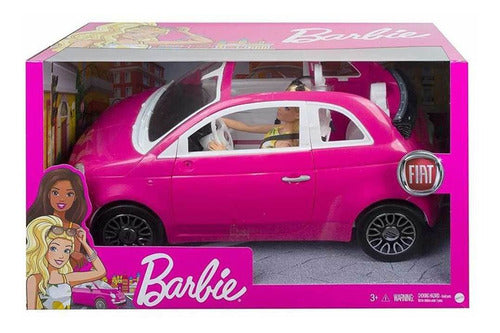 Veículo E Boneca - Barbie - Fiat 500 - Carro Conversível Da 5