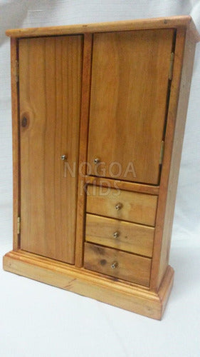 NOGOA KIDS Vestidor, Placard, Ropero Mueble Para Muñecas De Madera 4