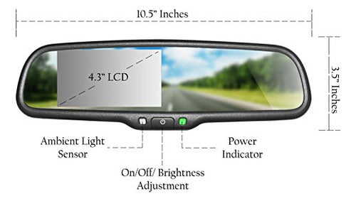 Master Tailgaters Oem Rear View Mirror With 4.3 Auto Adjust 3