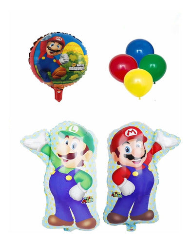 Latex Super Mario Bros Mario and Luigi Balloons with 20 Latex Balloons 0