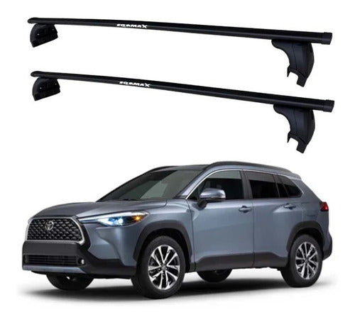 Eqmax Roof Bar Eqthor Black Steel for Toyota Corolla Cross 2021+ 0