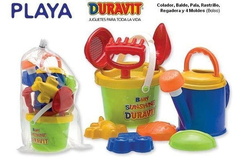 Duravit Sand Bucket Set with Shovel, Rake, Molds, and Watering Can 2