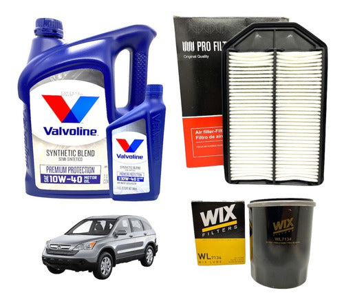 Kit Service Oil 10W40 and Filters Honda CRV 2.4 2007 to 2011 0