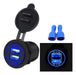 12v Coche Mechero Socket Splitter Dual Usb Cargador Adaptado 2