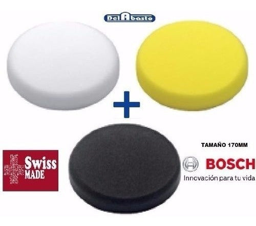 Bosch Kit 3 Pad De Pulido Y Lustre 170mm C/ Abrojo 1