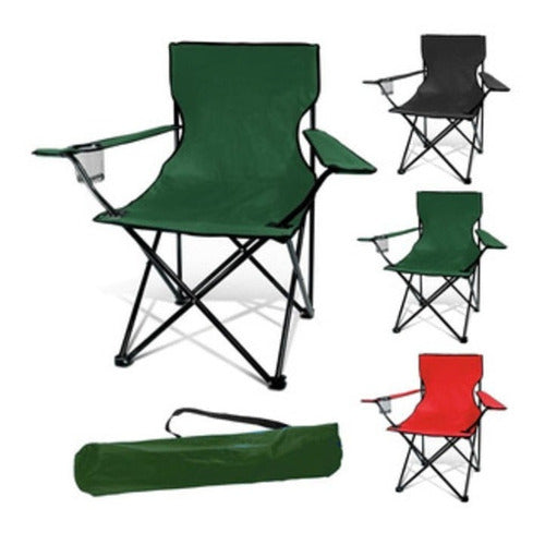 Outdoors Sillon Plegable Con Apoya Brazos Y Posa Vaso. Incluye Funda 0