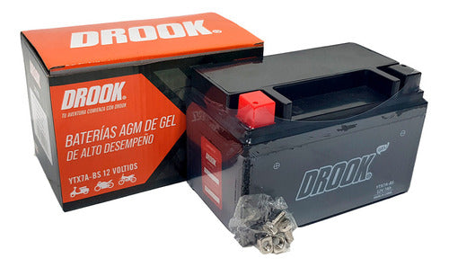 Drook Battery YTX7A-BS Gel Tornado CBX250 0