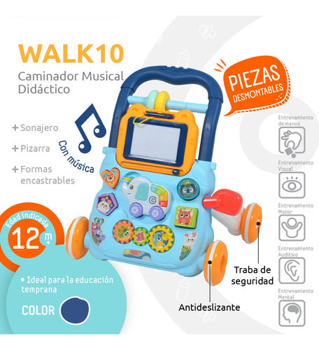 Musical Baby Walker with Interactive Toys for Boys and Girls 1