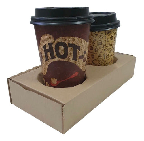 DILAN Double Micro-Corrugated Cardboard Cup Holder (x 100) 0