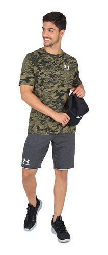 Under Armour Short Training Rival Terry for Men in Gray 2