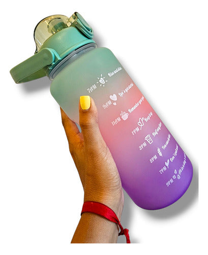 Set of 3 Motivational Sports Water Bottles with Time Tracker 20
