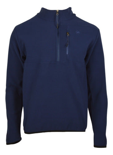 APTITUD Men's Half Zip Fitness Sweatshirt - Navy Blue 0