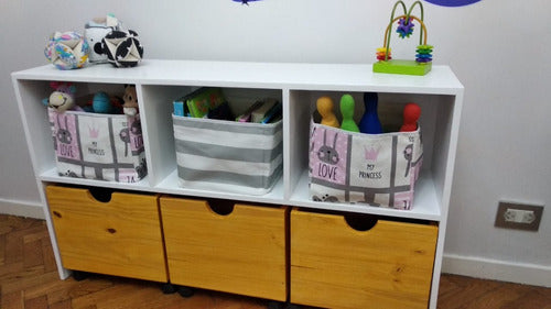 Ilubaby Canasto Tela Cuadrado Deco Mueble Montessori Juguetero 2