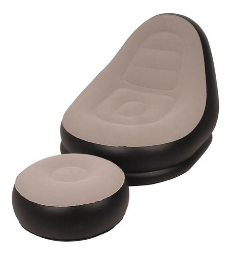 Inflatable Armchair with Footrest 1