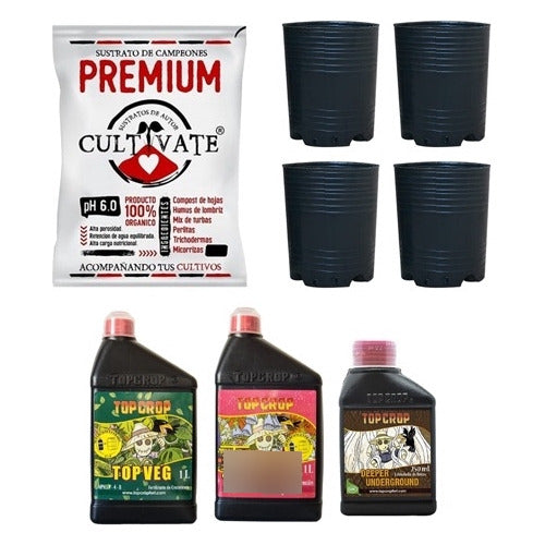 Kit Cultivo Cultivate Premium 80l Top Crop Mix Sopladas 0