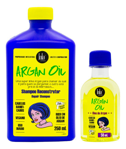 Lola Argan Oil Kit Reconstructor Shampoo + Serum Hair Care Set 0