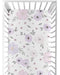 Sweet Jojo Designs Lavender Purple, Pink, Gray and White Fitted Crib Sheet 0