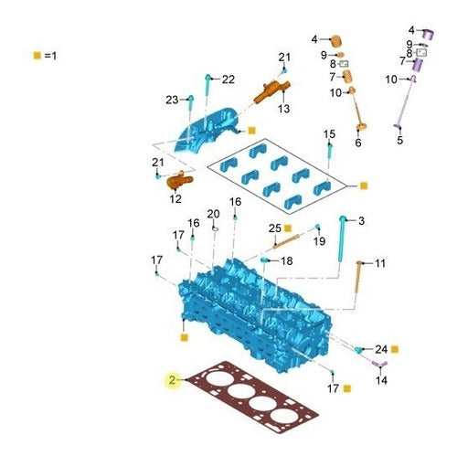 Ford Cylinder Head Gasket Kuga 2013/1.6 16V Original 4