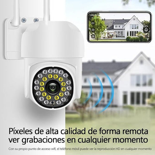 Smart Outdoor WiFi Security Camera 1080p PTZ Dome 355º IP66 2