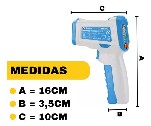 Termômetro Digital Infravermelho Mira A Laser Mt-350a Minipa 2