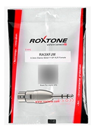 Roxtone RA3XFJM 6.3mm Stereo Male to XLR Female Adapter Plug 3