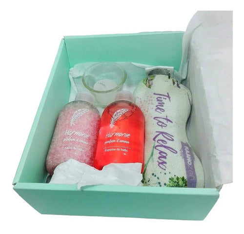 Luxury Aromatherapy Rose Scented Spa Gift Box Set Relaxation Kit N43 Happy Day - Aroma Caja Regalo Box Spa Rosas Kit Relax Set N43 Feliz Día