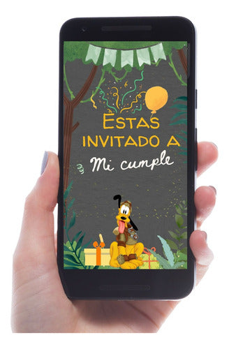 Animated Video Invitation Mickey Safari. Birthday 1