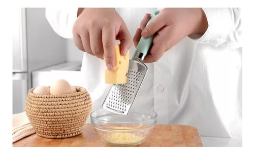 Cheese and Citrus Stainless Steel Kitchen Grater with Plastic Handle 1