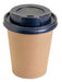 ARPACK Wood Color Poly Paper Cup 6 Oz with Lid - Pack of 100 0