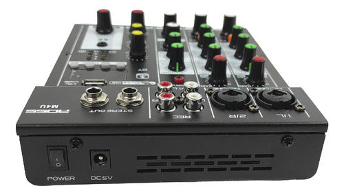 Consola Mixer 4 Canales Con Bluetooth Ross Pa M4u Cuo 1