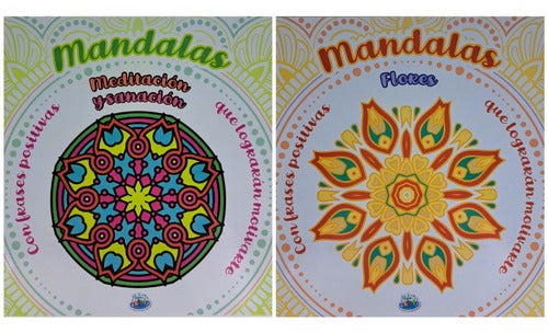 SORELLA LIBROS Lote X 2 Mandalas Para Colorear Flores / Meditacion 0