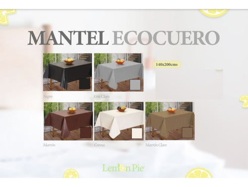 Lemon Pie Waterproof Eco-Leather Rectangular Tablecloth 140x250cm 0